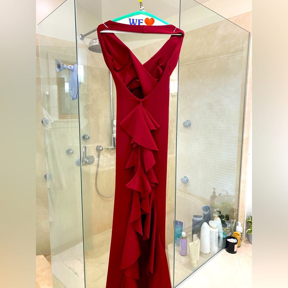 Mermaid Gown with back ruffled train